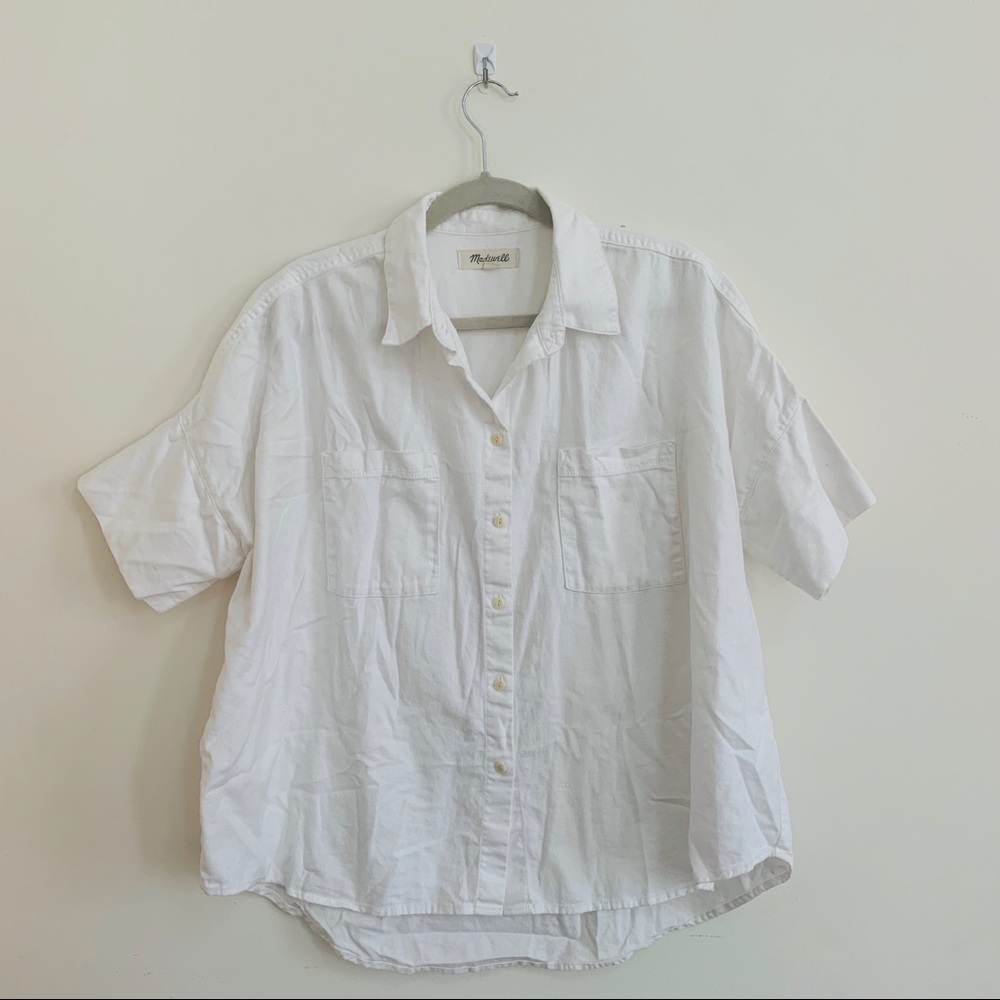 Madewell White Cotton Courier Shirt